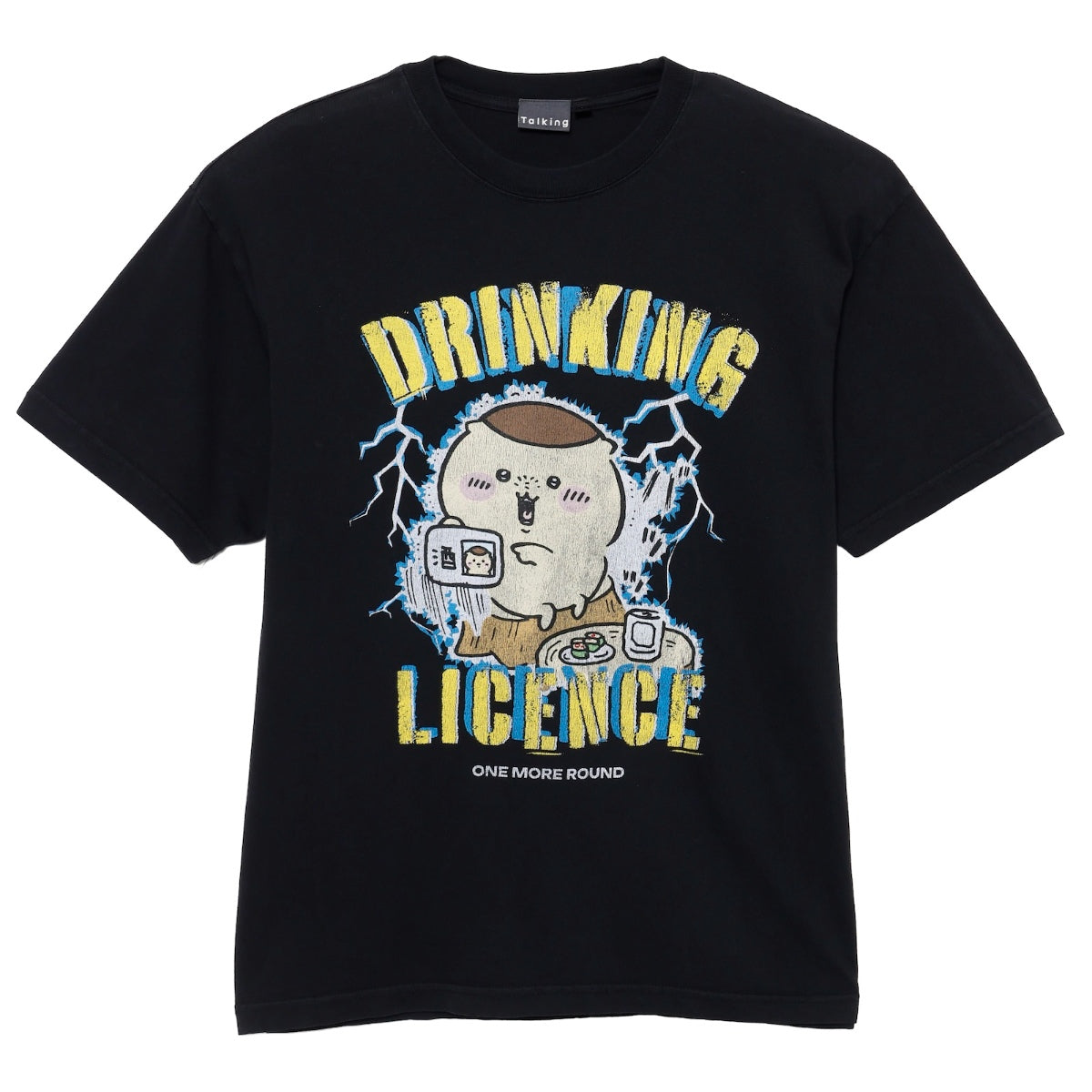ちいかわ Tシャツ DRINKING LICENCE ブラック