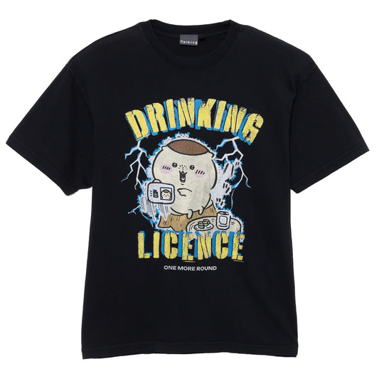 ちいかわ Tシャツ DRINKING LICENCE ブラック