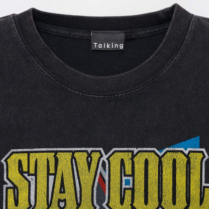 吉伊卡哇 T恤 STAY COOL 炭黑色
