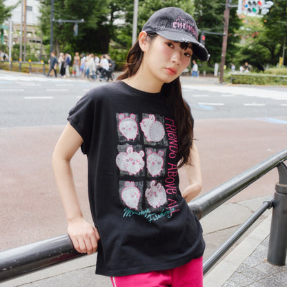 Chiikawa Wide Sleeveless FRIENDS ABOVE ALL (Black)