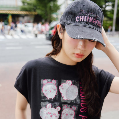 Chiikawa Wide Sleeveless FRIENDS ABOVE ALL (Black)