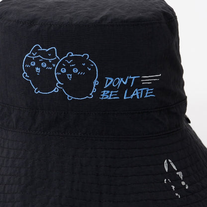 ちいかわ ナイロンハット DON'T BE LATE ブラック