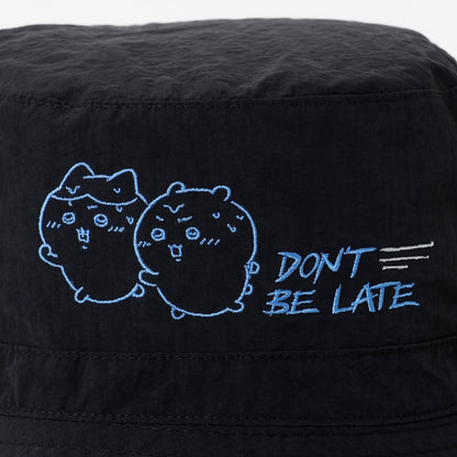 ちいかわ ナイロンハット DON'T BE LATE ブラック