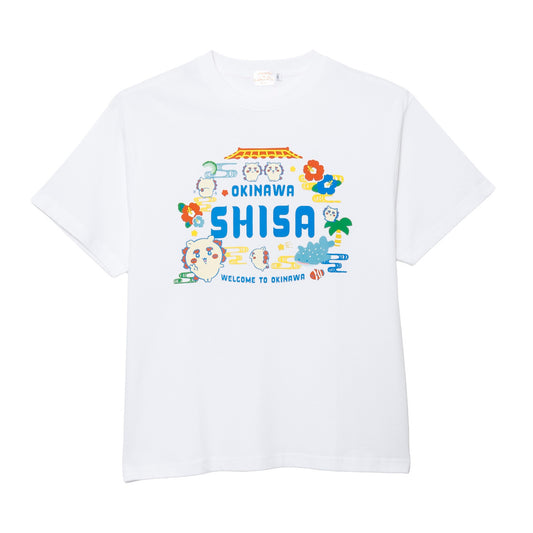 ちいかわ シーサーのおみやげやさん Tシャツ WELCOME TO OKINAWA ホワイト