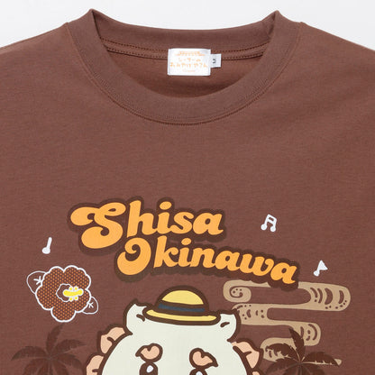 ちいかわ シーサーのおみやげやさん Tシャツ エンジョイ ブラウン