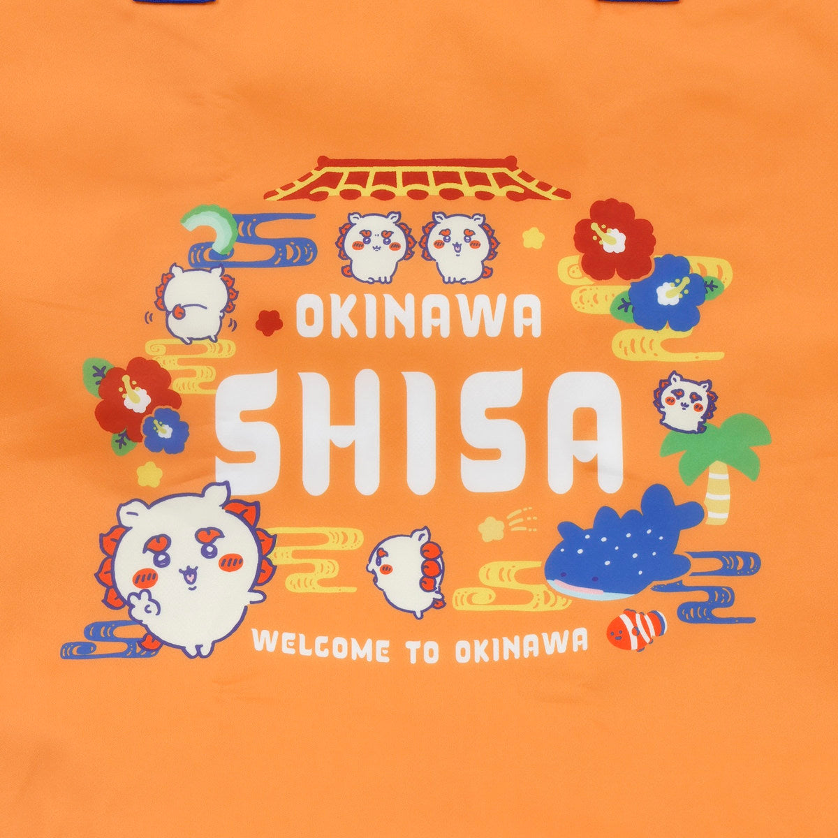 ちいかわ シーサーのおみやげやさん 保冷エコバッグ WELCOME TO OKINAWA オレンジ