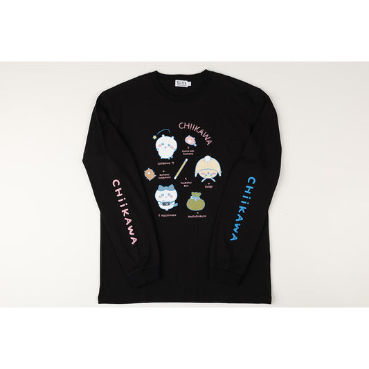 ちいかわ アニメ『ちいかわ』 長袖Tシャツ トリオ ブラック