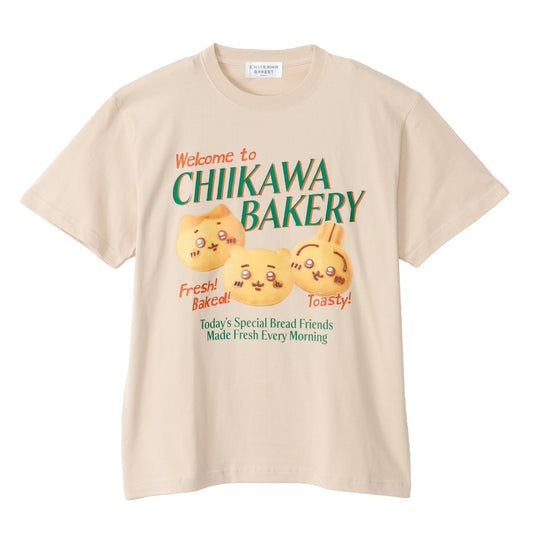 ちいかわ ちいかわベーカリー Tシャツ 実写パンなみんな ベージュ