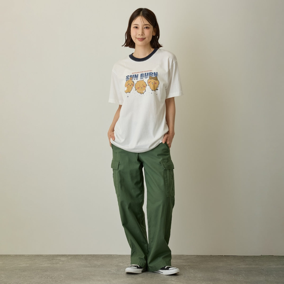 ちいかわ 映画ちいかわ Tシャツ SUN BURN ホワイト