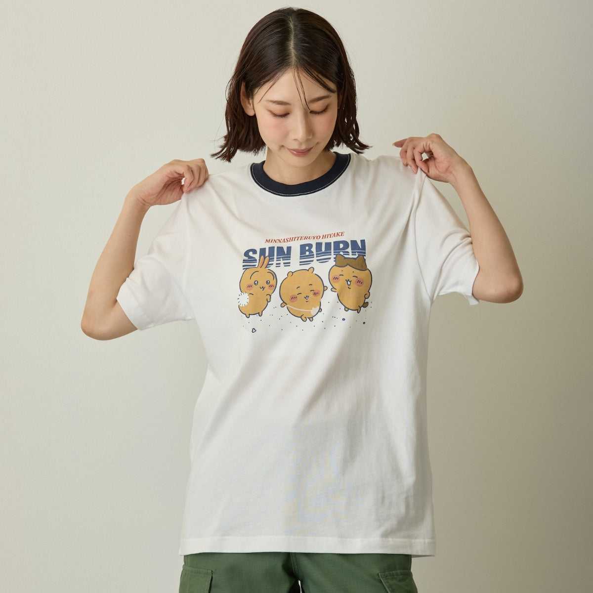 ちいかわ 映画ちいかわ Tシャツ SUN BURN ホワイト