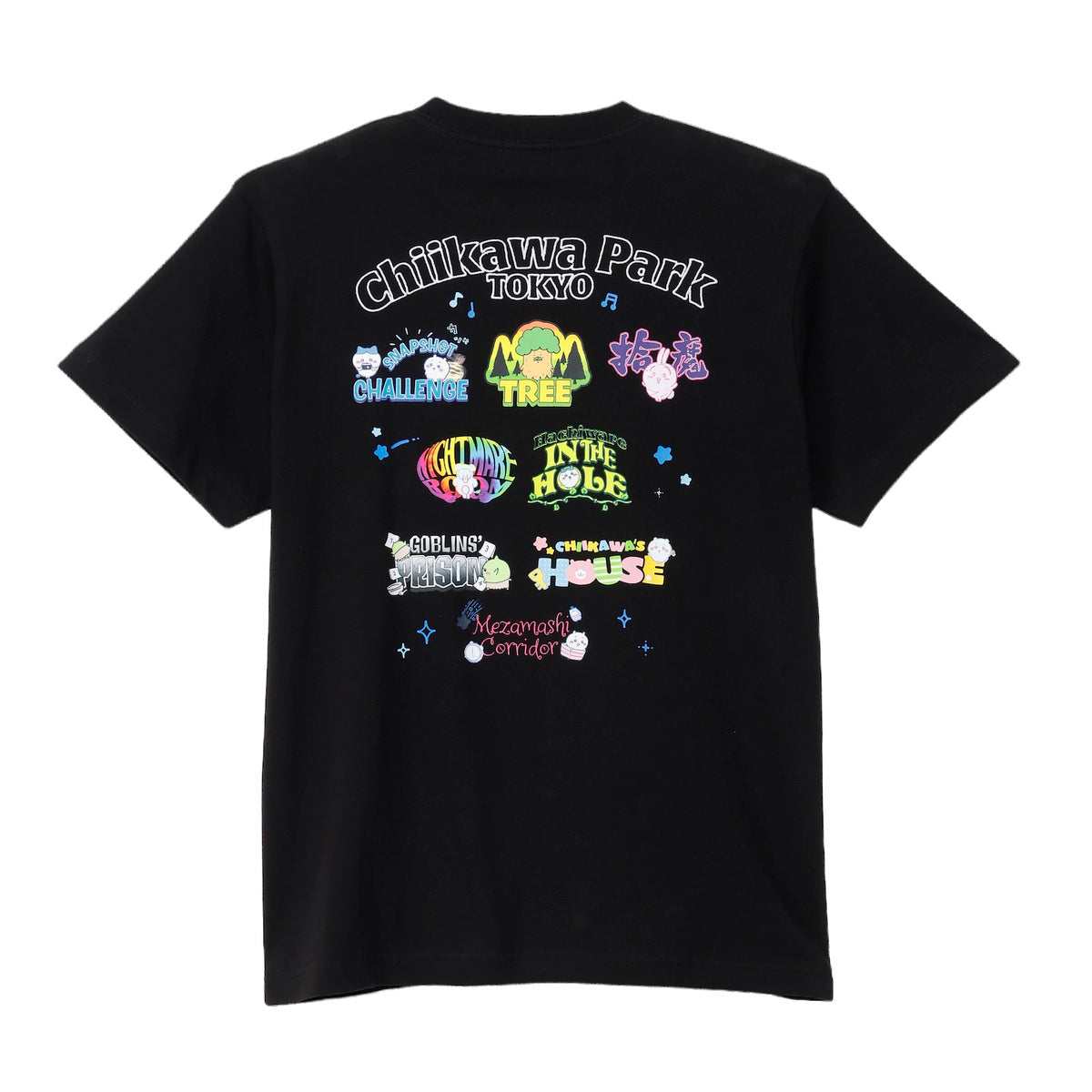 Chiikawa Chiikawa Park T-shirt Theme Design (Black)