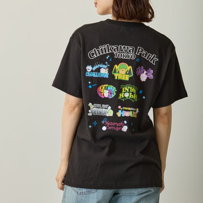 Chiikawa Chiikawa Park T-shirt Theme Design (Black)