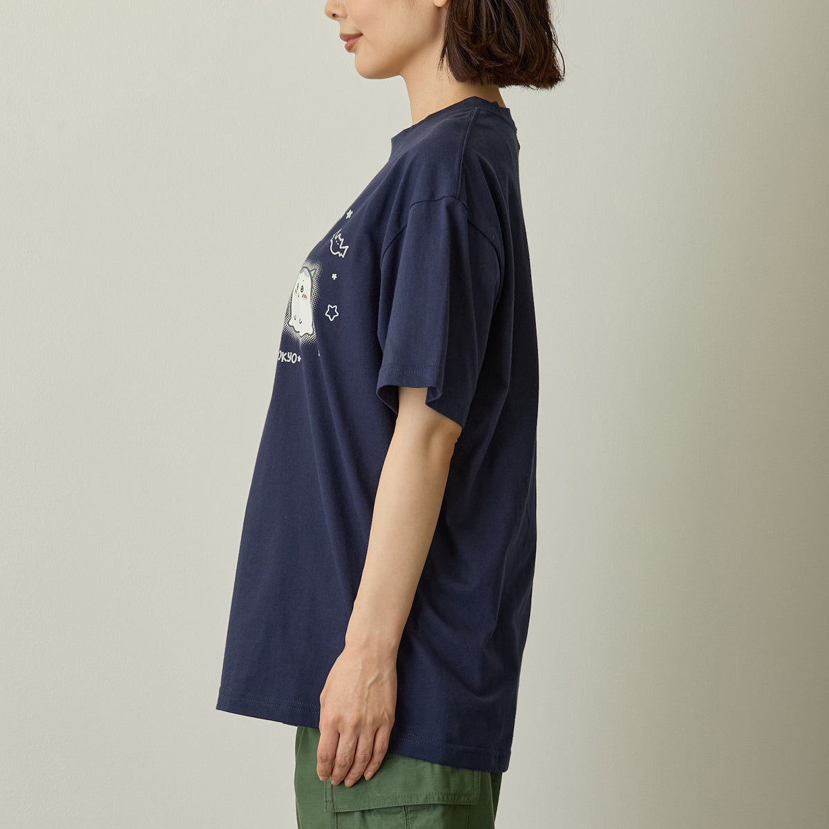 ちいかわ ちいかわパーク Tシャツ 蓄光GHOST ネイビー