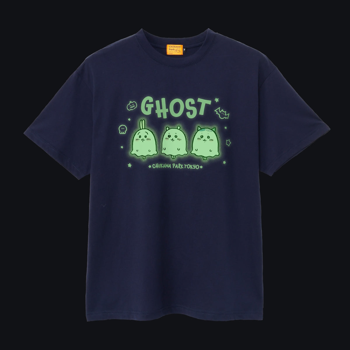 ちいかわ ちいかわパーク Tシャツ 蓄光GHOST ネイビー