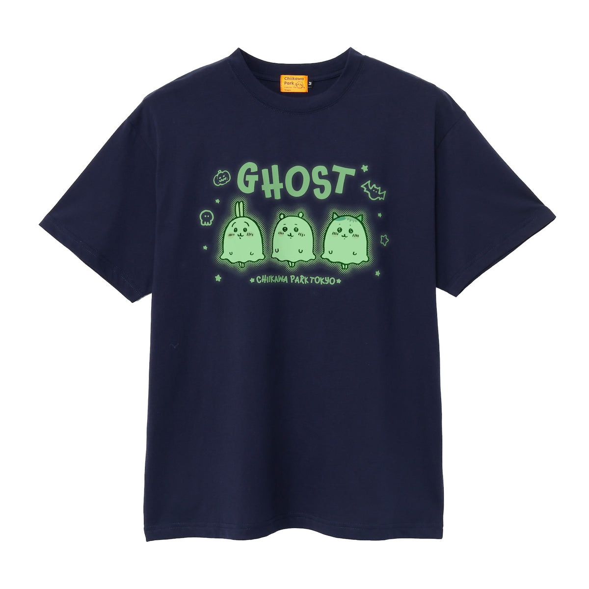 ちいかわ ちいかわパーク Tシャツ 蓄光GHOST ネイビー