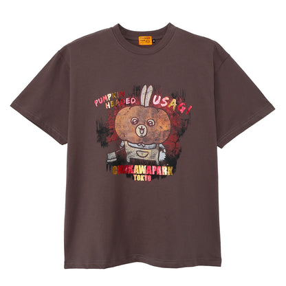 ちいかわ ちいかわパーク Tシャツ カボチャなうさぎ チャコール