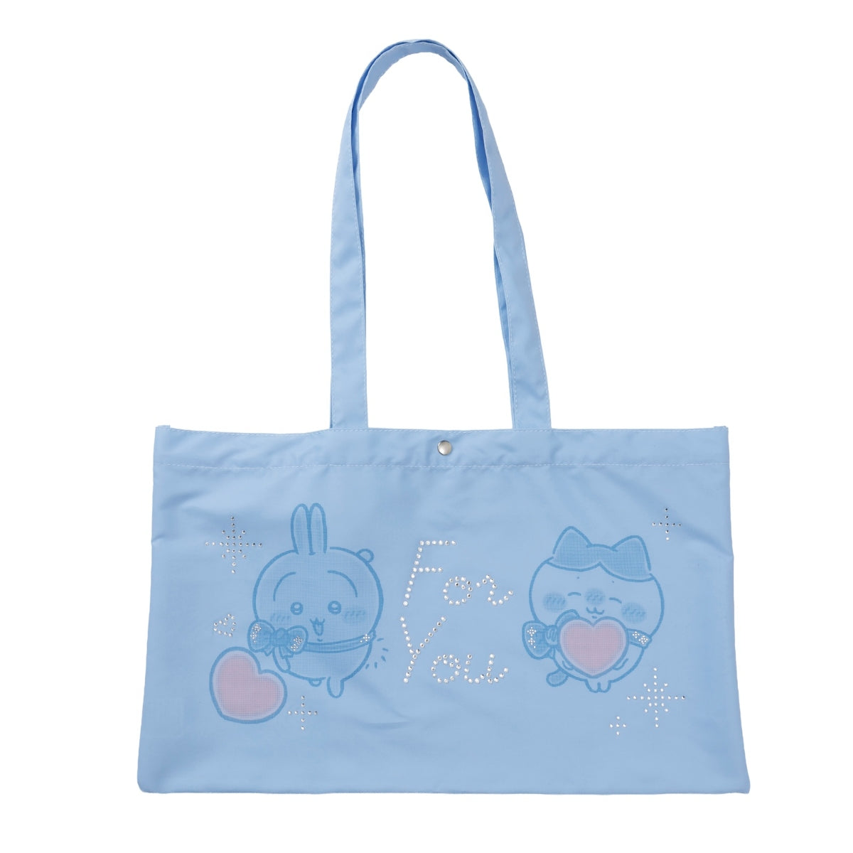 ちいかわ チャーム付きトートバッグ For You（トリオ）サックスブルー