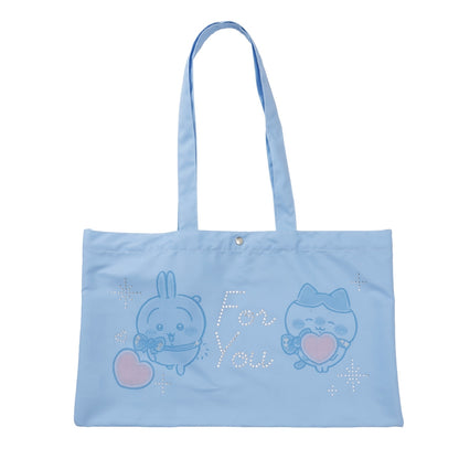 ちいかわ チャーム付きトートバッグ For You（トリオ）サックスブルー