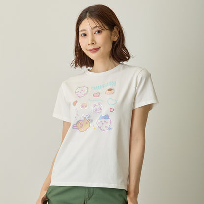ちいかわ 箔プリントTシャツ DECO（みんな）ホワイト