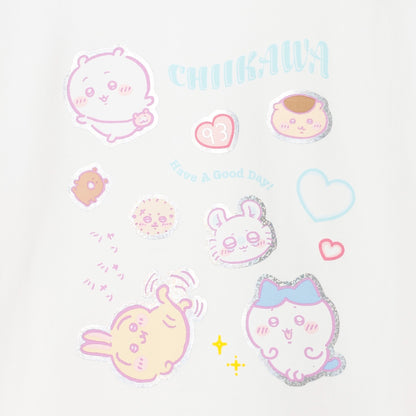 ちいかわ 箔プリントTシャツ DECO（みんな）ホワイト