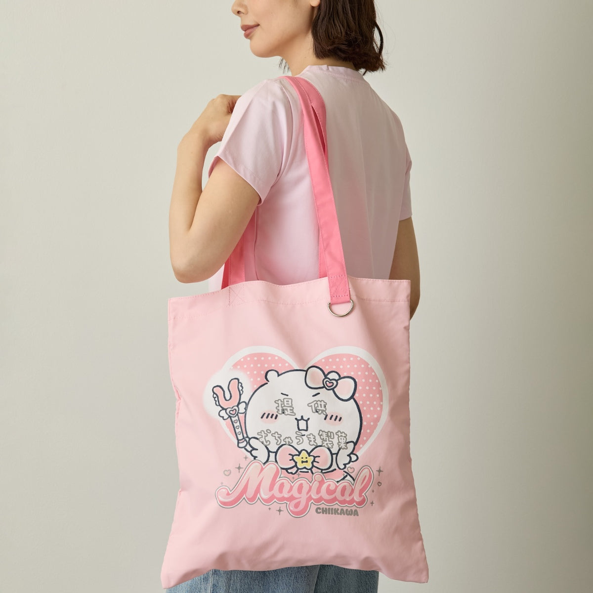 Chiikawa Magical Chiikawa Glitter Tote Bag Presented by Chiikawa (Pink)