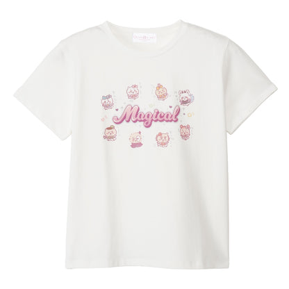 ちいかわ まじかるちいかわ Tシャツ みんな（キラキラプリント）ホワイト