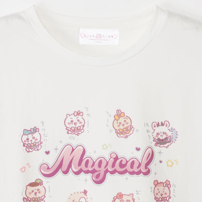 ちいかわ まじかるちいかわ Tシャツ みんな（キラキラプリント）ホワイト