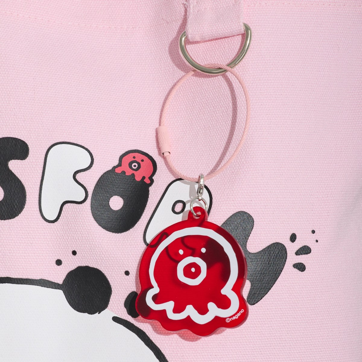 Chiikawa Tote Bag w/Acrylic Keychain TRANSFORM (Pink)