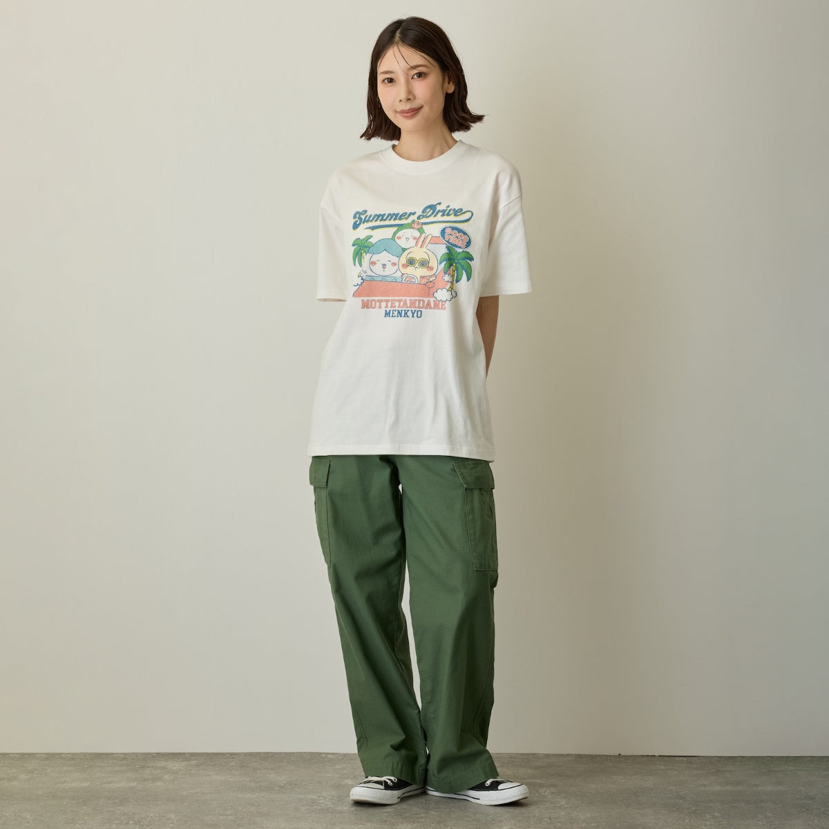 Chiikawa T-shirt Summer Drive (Off-White)