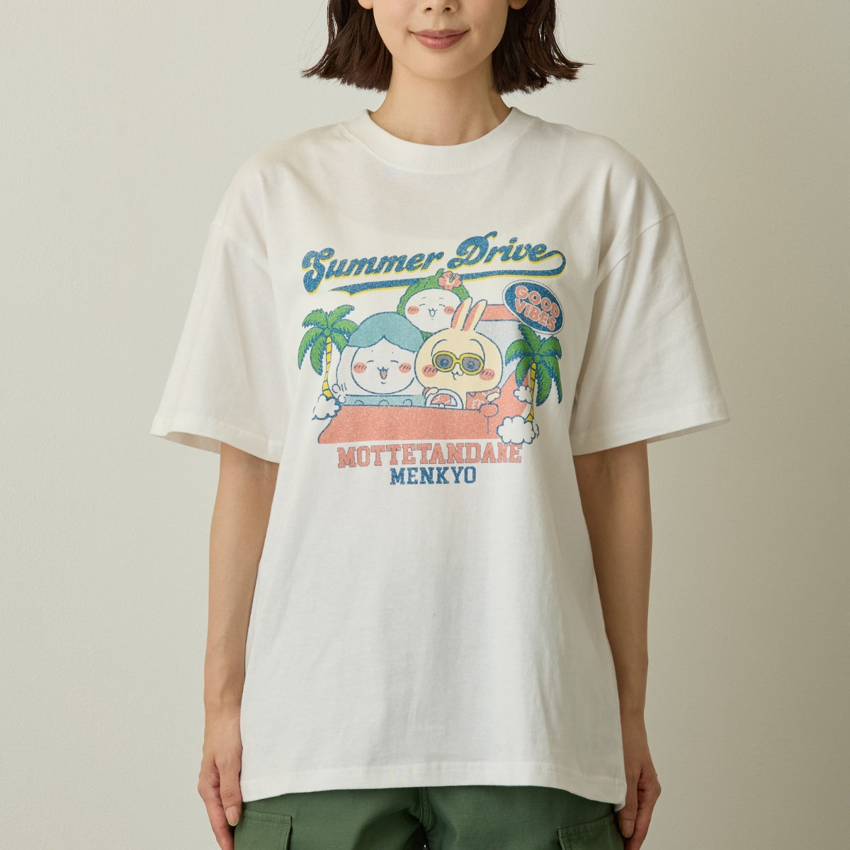 Chiikawa T-shirt Summer Drive (Off-White)