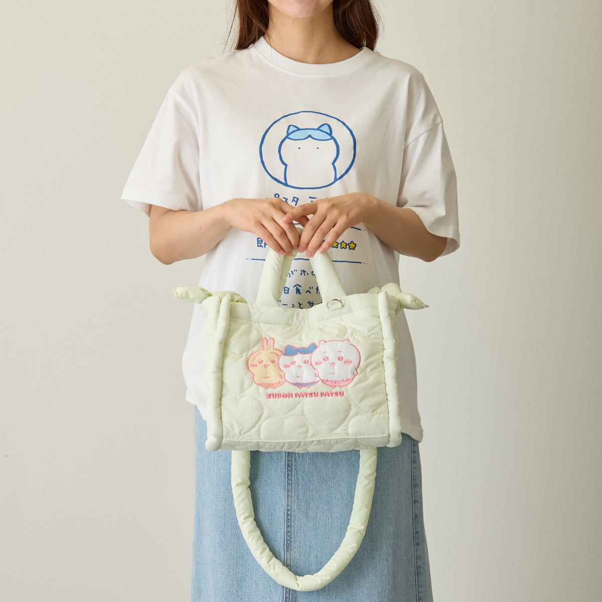 ちいかわ パフィーショルダーバッグ ズボンパツパツ クリーム