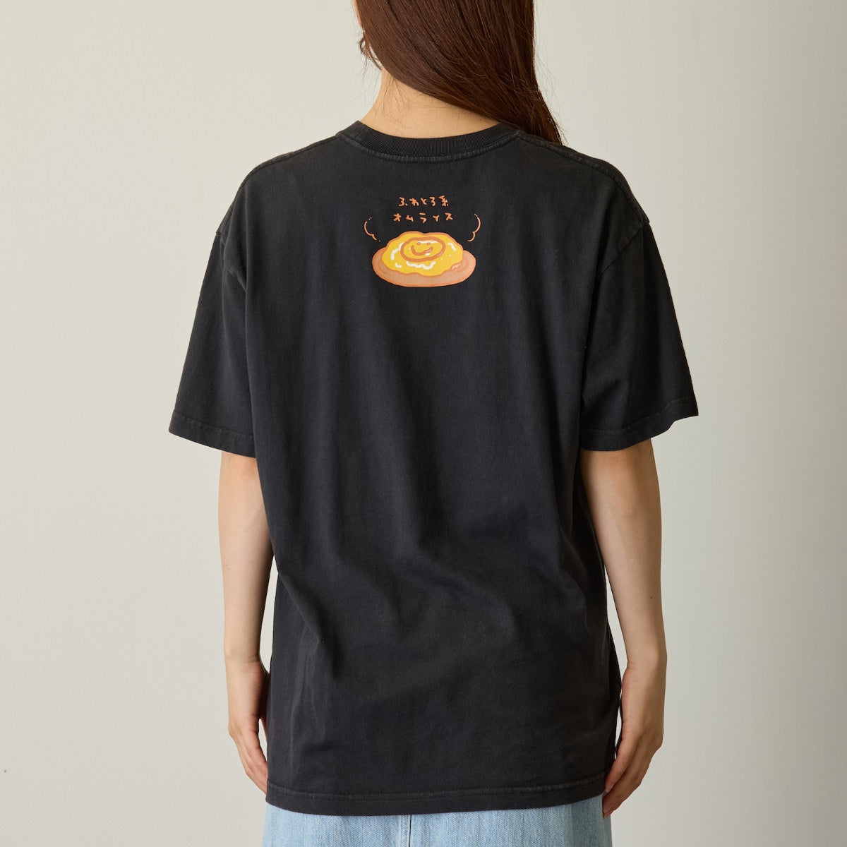 吉伊卡哇 泡泡印花T恤 OPERATION:OMURICE 黑色