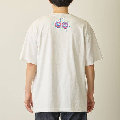ちいかわ 箔プリントTシャツ ULTRASONIC ATTACK ホワイト