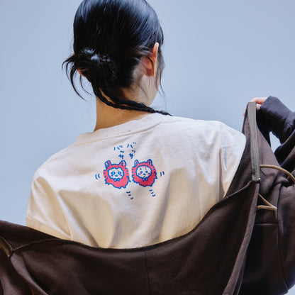 ちいかわ 箔プリントTシャツ ULTRASONIC ATTACK ホワイト