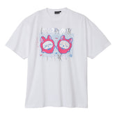 ちいかわ 箔プリントTシャツ ULTRASONIC ATTACK ホワイト