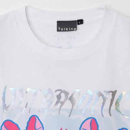 ちいかわ 箔プリントTシャツ ULTRASONIC ATTACK ホワイト
