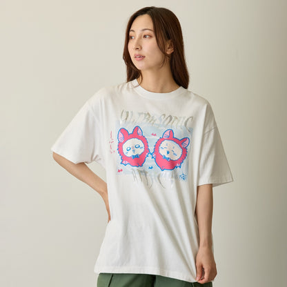 ちいかわ 箔プリントTシャツ ULTRASONIC ATTACK ホワイト
