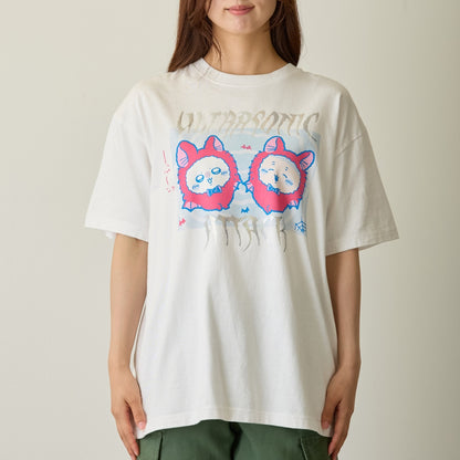 ちいかわ 箔プリントTシャツ ULTRASONIC ATTACK ホワイト