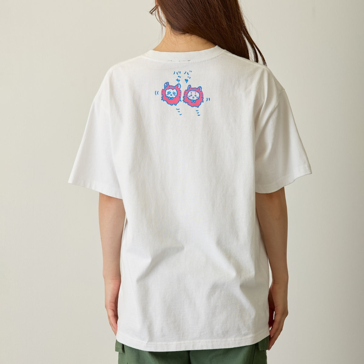 ちいかわ 箔プリントTシャツ ULTRASONIC ATTACK ホワイト