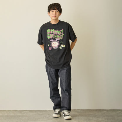 ちいかわ 発泡プリントTシャツ BAPHOMET GOURMET ブラック