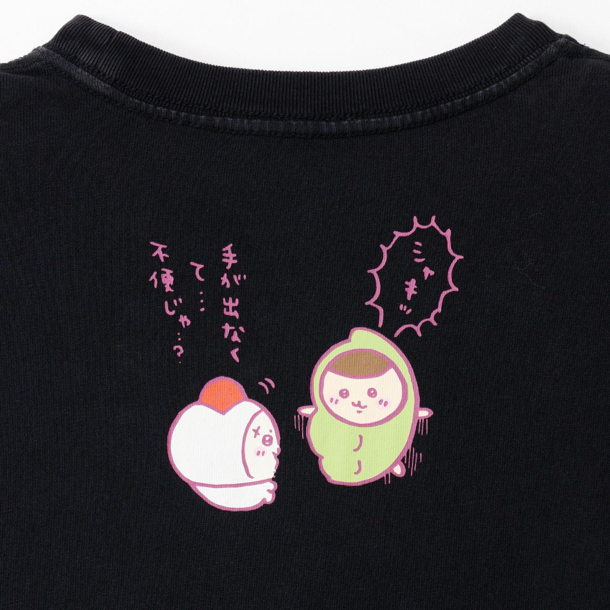 ちいかわ 発泡プリントTシャツ BAPHOMET GOURMET ブラック
