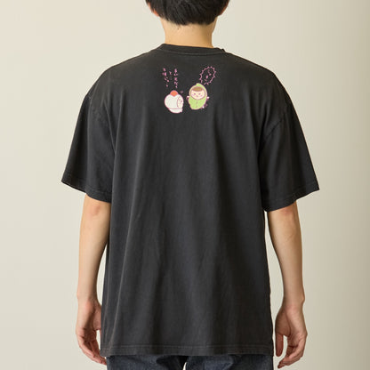 ちいかわ 発泡プリントTシャツ BAPHOMET GOURMET ブラック