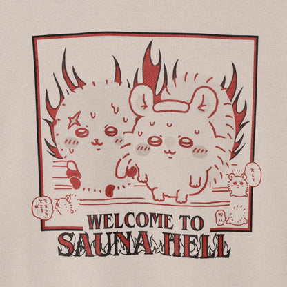 ちいかわ スウェットシャツ WELCOME TO SAUNA HELL ベージュ