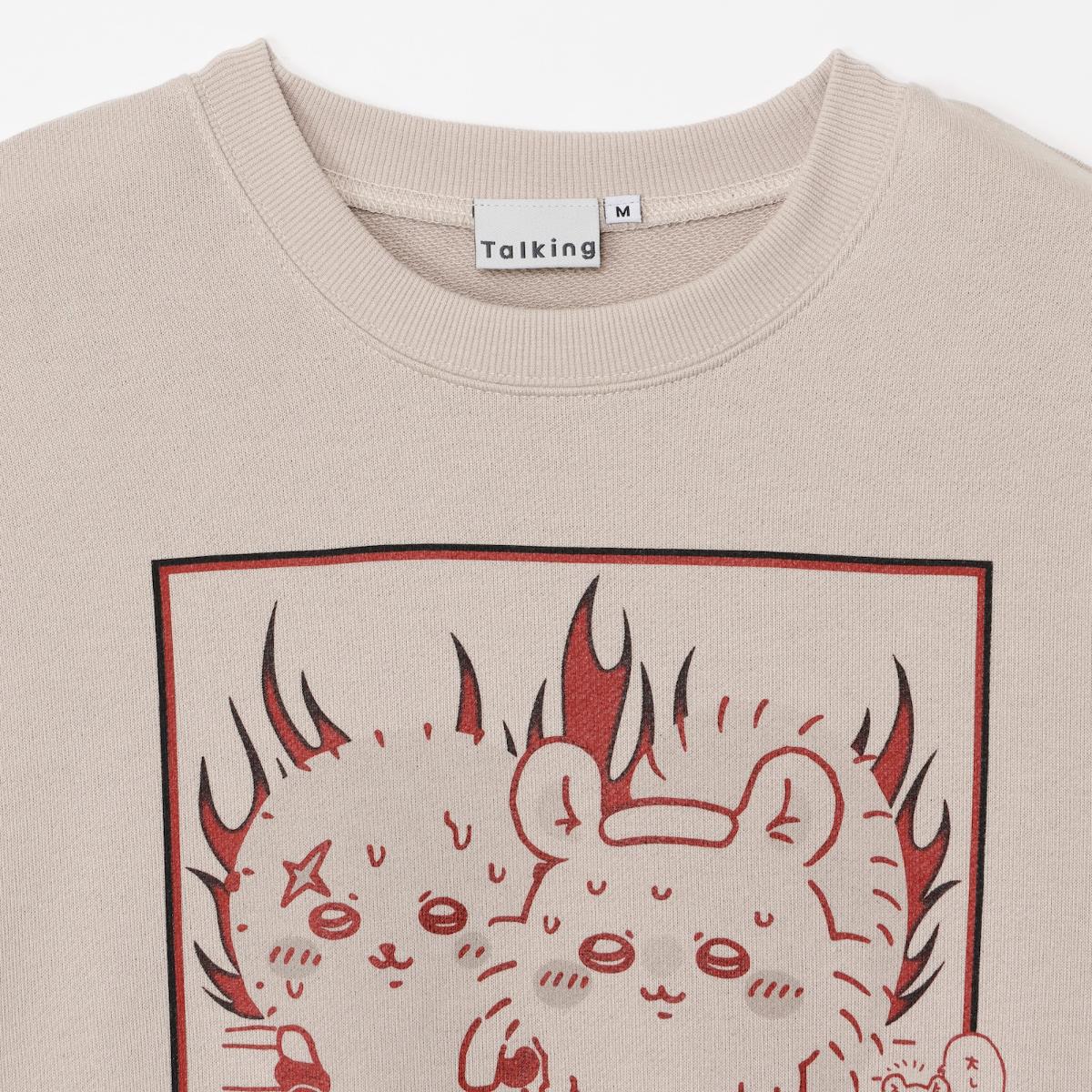 ちいかわ スウェットシャツ WELCOME TO SAUNA HELL ベージュ