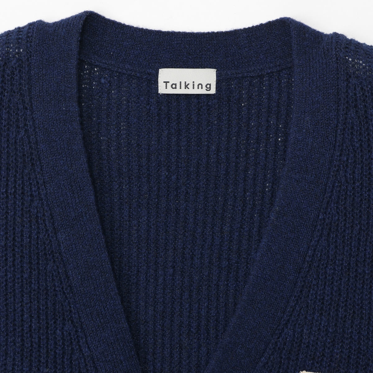 Chiikawa Knit Cardigan College (Hachiware & Usagi) Navy