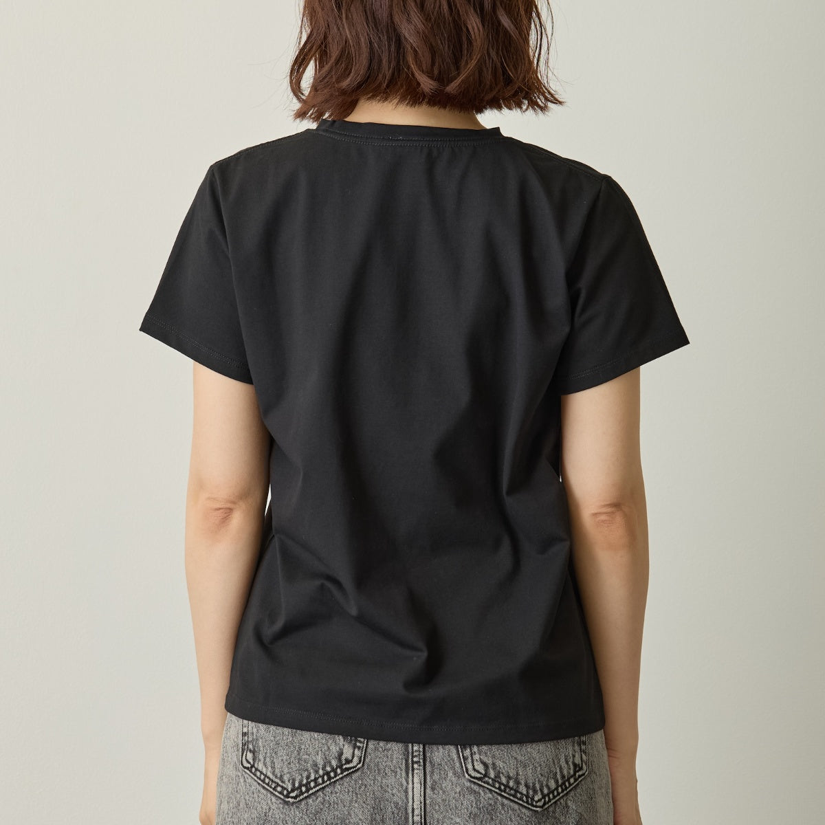 ちいかわ ラインストーンTシャツ DECO（うさぎ）ブラック