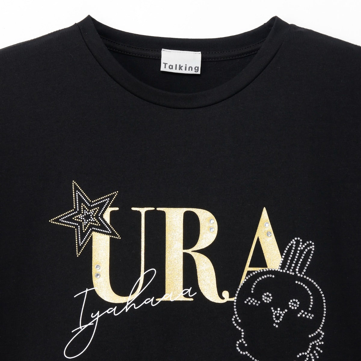 ちいかわ ラインストーンTシャツ DECO（うさぎ）ブラック