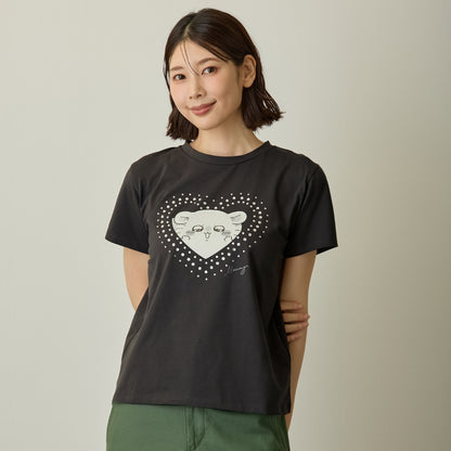 ちいかわ ラインストーンTシャツ DECO（モモンガ）スミクロ