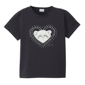 ちいかわ ラインストーンTシャツ DECO（モモンガ）スミクロ