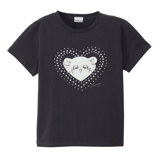 ちいかわ ラインストーンTシャツ DECO（モモンガ）スミクロ
